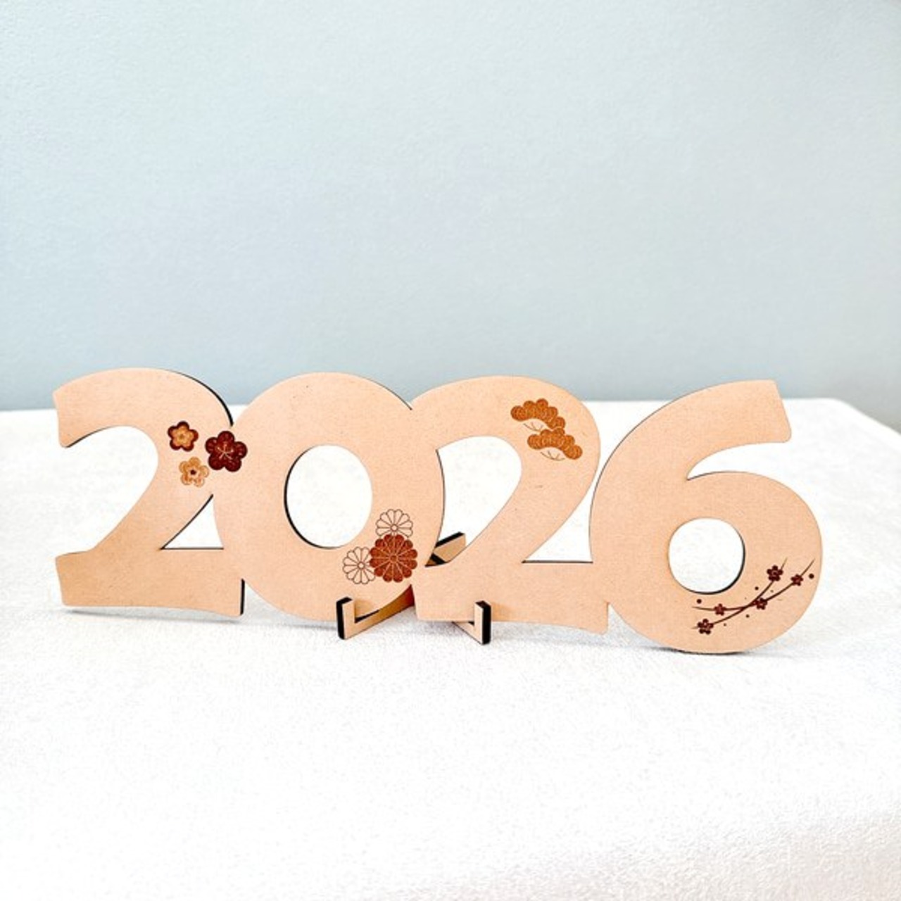2026 新年 木製レターバナー オブジェ｜Ray Woodmade